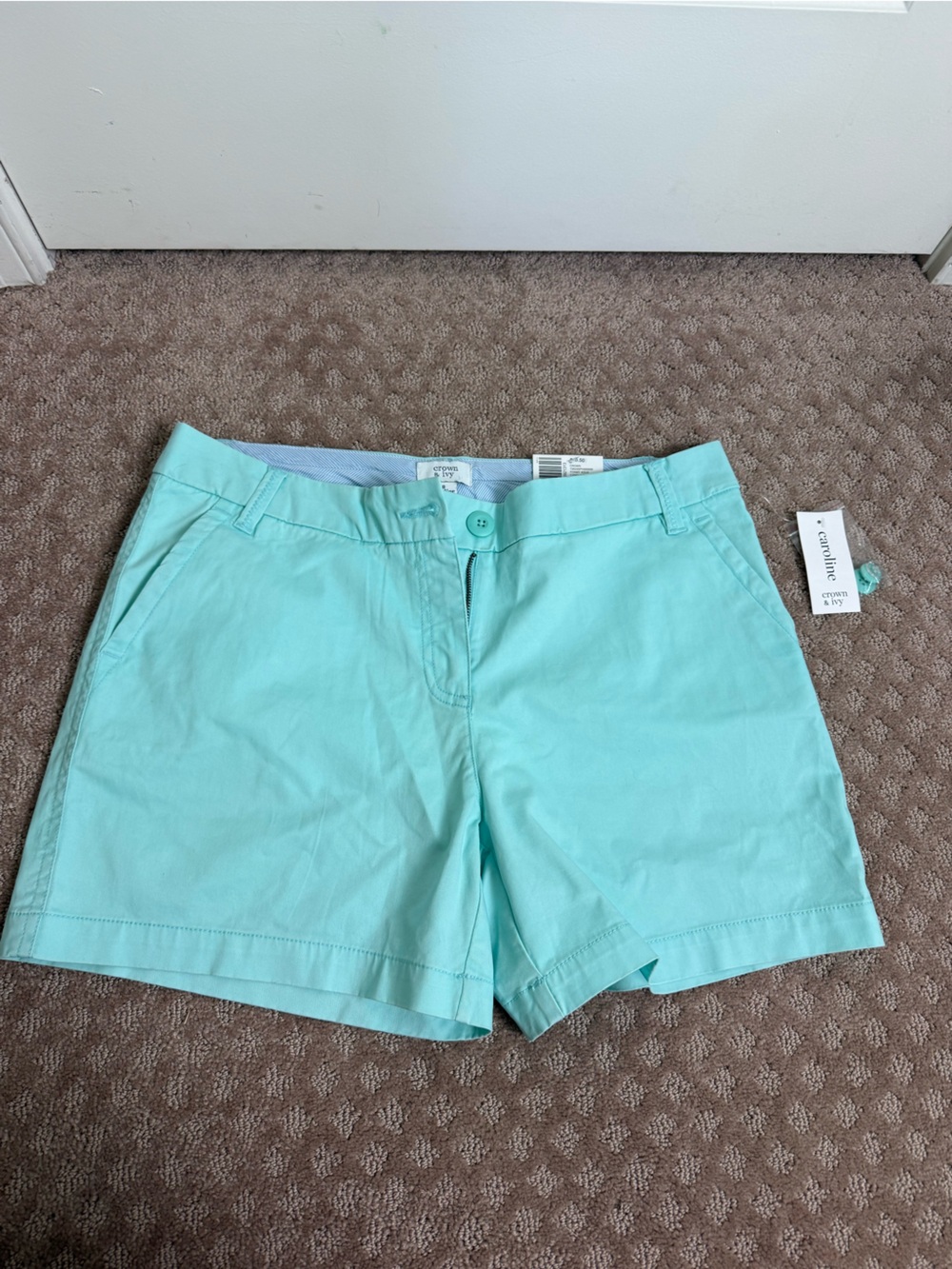 crown & ivy Mint Green Bermuda Shorts